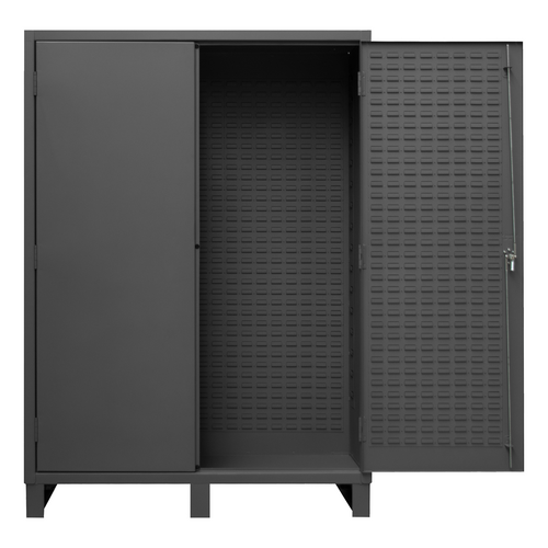 Vestil Steel Customizable Storage Cabinet 60 In. Width x 24 In. Depth x 84 In. Height Gray VSC-SSC-NB