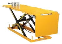 Vestil Manual Hydraulic Motorcycle Lift 108 In. x 35 In. x 7 In. 1100 Lb. Capacity Yellow MOTO-LIFT-1100