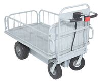 Vestil Steel Off-Road Tilting Traction Drive Cart 500 Lb. Rough Terrain Capacity Gray OROAD-1000-T