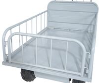 Vestil Steel Off-Road Traction Drive Cart 500 Lb. Rough Terrain Capacity Gray OROAD-1000