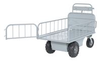 Vestil Steel Off-Road Traction Drive Cart 500 Lb. Rough Terrain Capacity Gray OROAD-1000