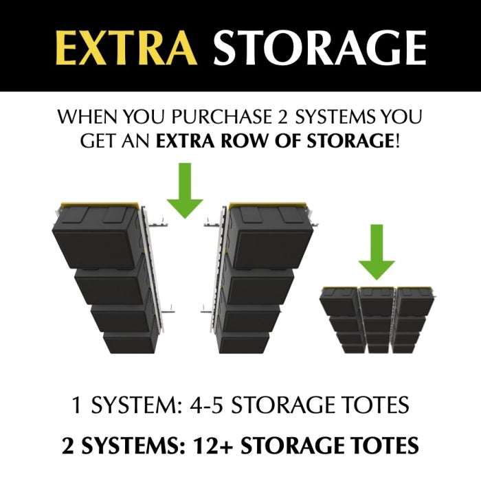 E-Z Glide Tote Slide - Overhead garage storage solution
