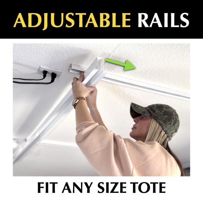 E-Z Glide Tote Slide PRO – Overhead Garage Storage System