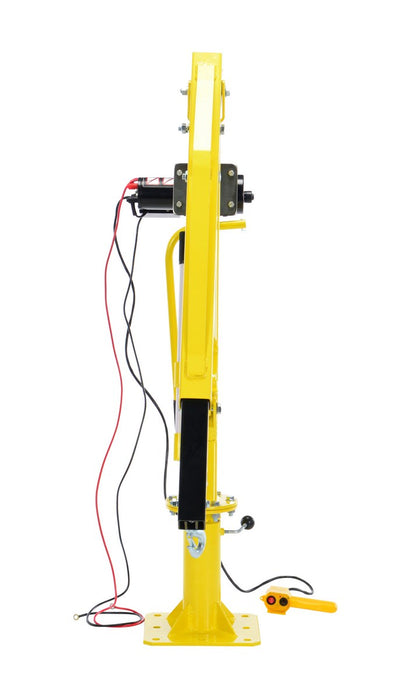 Vestil Steel DC Powered Winch Truck Jib Crane 500 Lb. Extended Capacity Yellow WTJ-2-DC