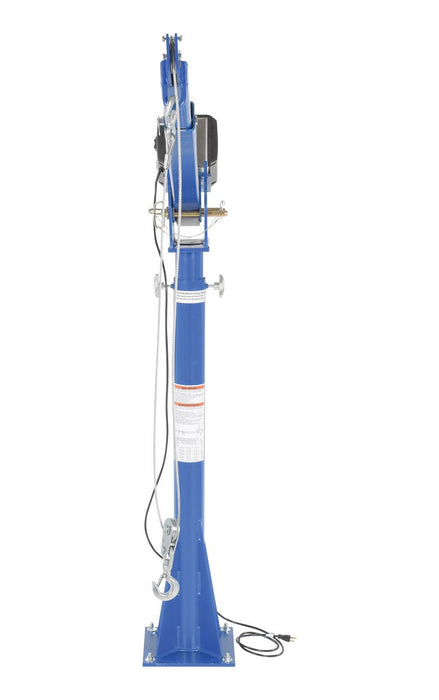 Vestil Steel AC Powered Jib Crane 3-5 Ft. Boom 2,000 Lb. Capacity Blue WTJ-20-3-AC