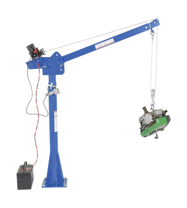 Vestil Steel DC Powered Jib Crane 4-7 Ft. Boom 2,000 Lb. Capacity Blue WTJ-20-4-DC